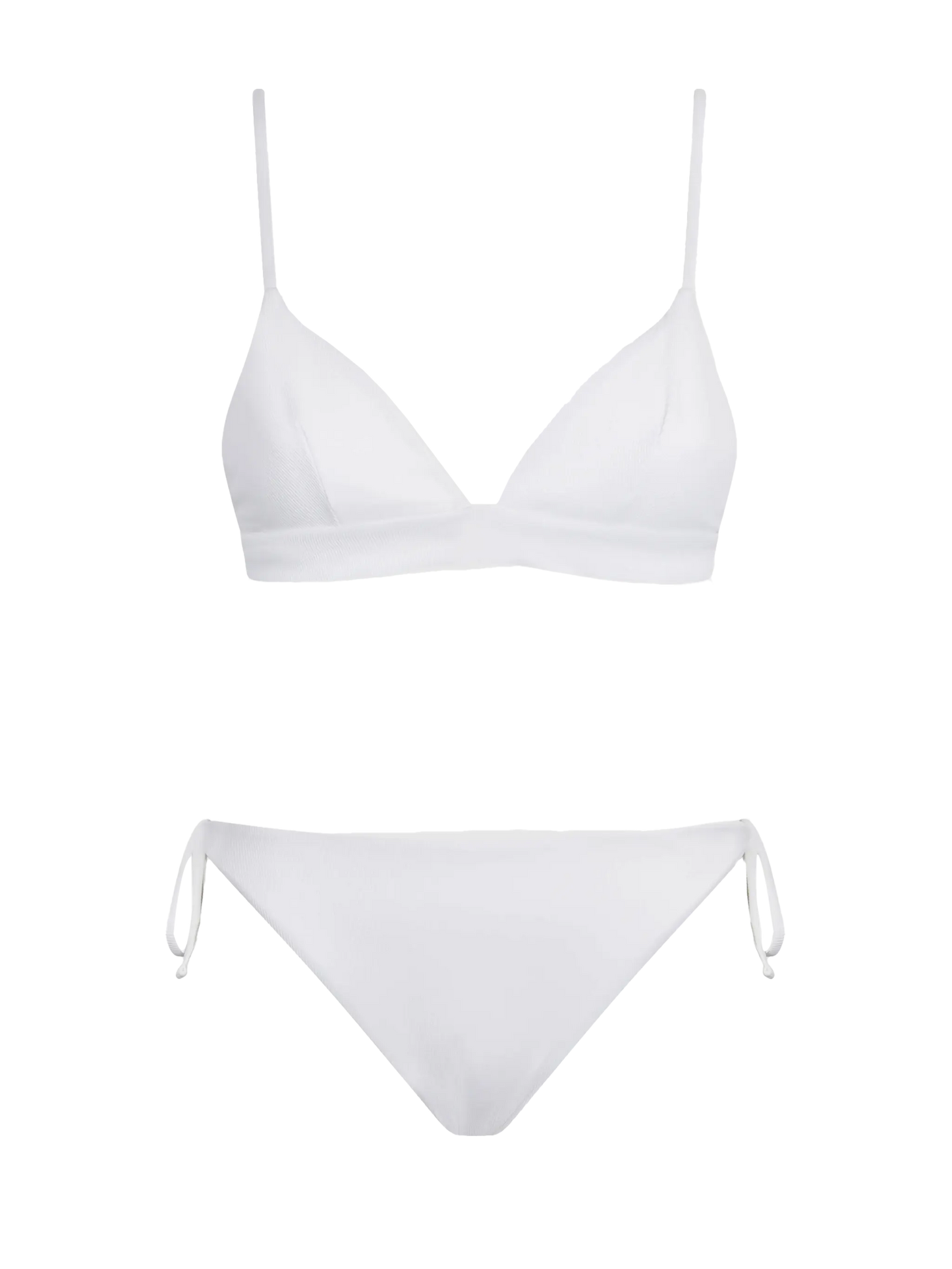 White ribbed triangle bikini - MC2 Saint Barth