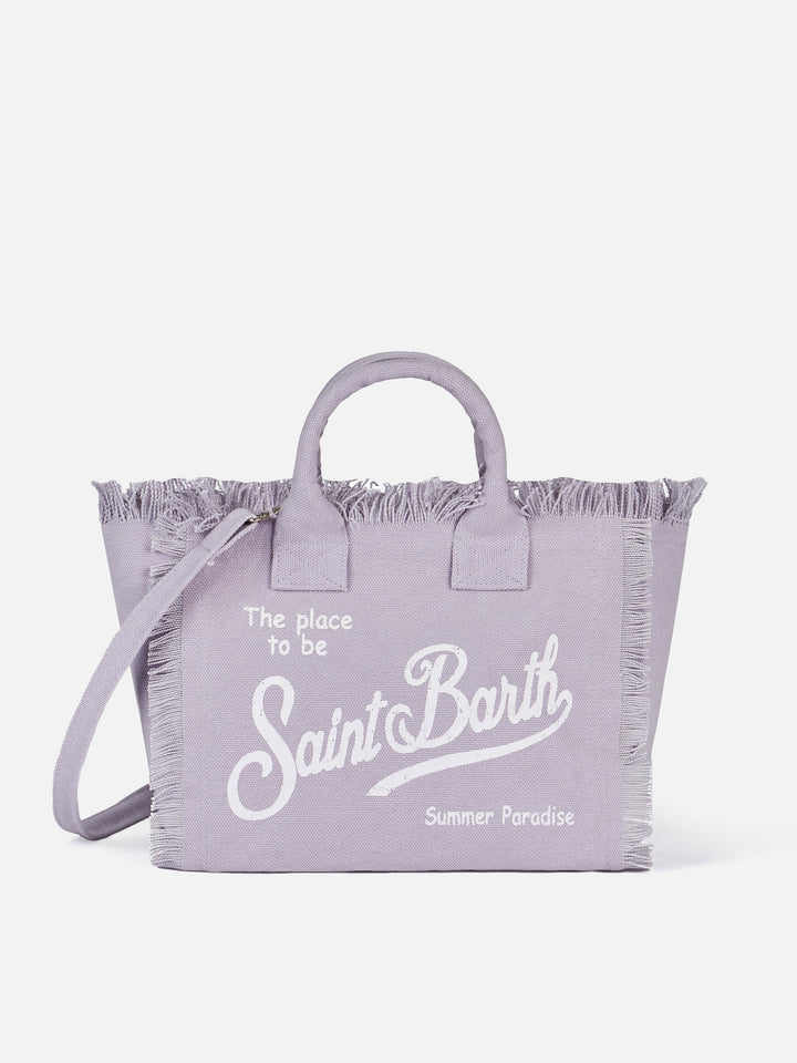 Colette lilac cotton canvas handbag