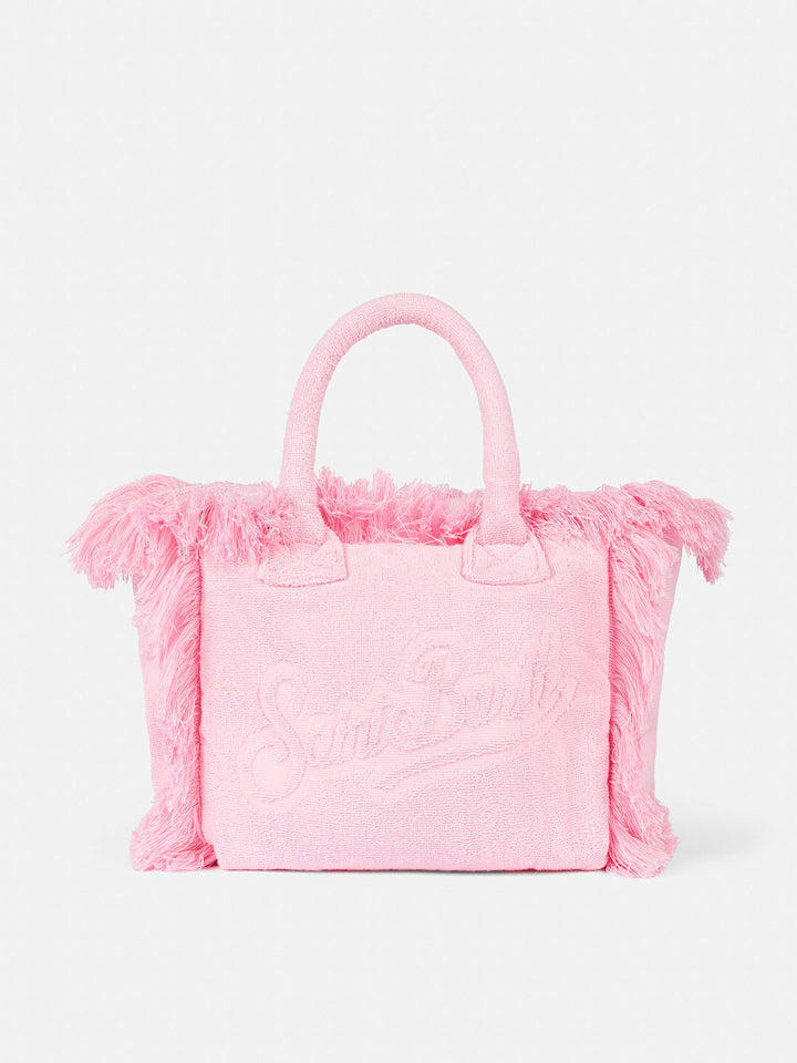 Borsa Colette in spugna rosa con rilievo