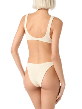 Woman beige classic crinkle swim briefs Elise - MC2 Saint Barth