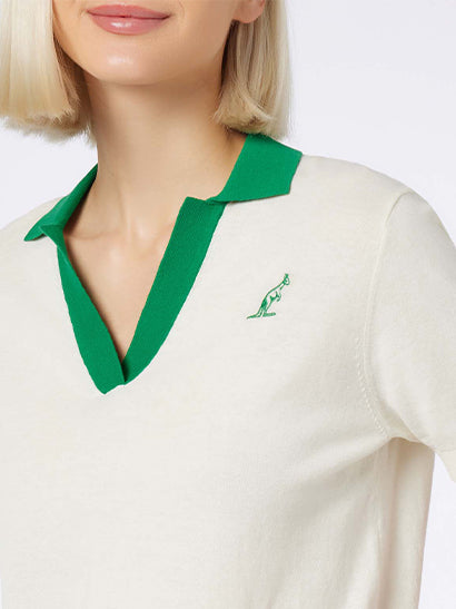 Woman cotton knitted polo Evonne | AUSTRALIAN BRAND SPECIAL EDITION - MC2 Saint Barth