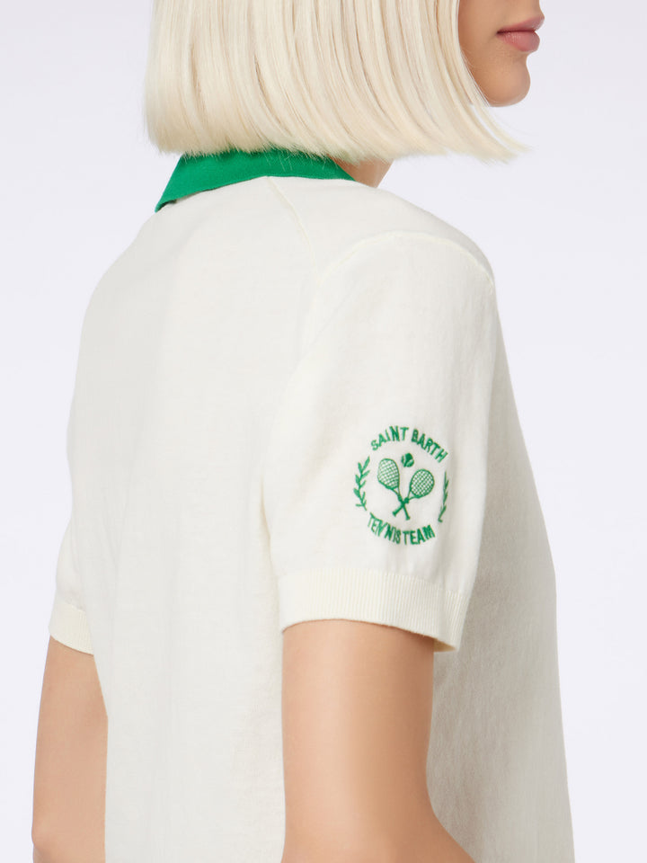 Woman cotton knitted polo Evonne | AUSTRALIAN BRAND SPECIAL EDITION - MC2 Saint Barth