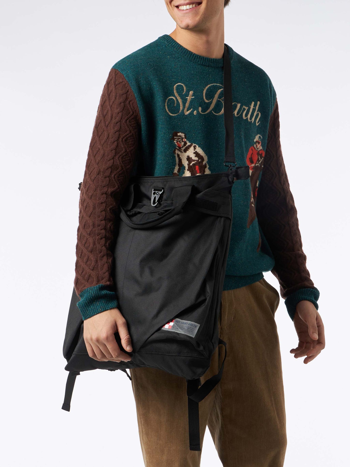 Canvas black backpack Helmut - MC2 Saint Barth