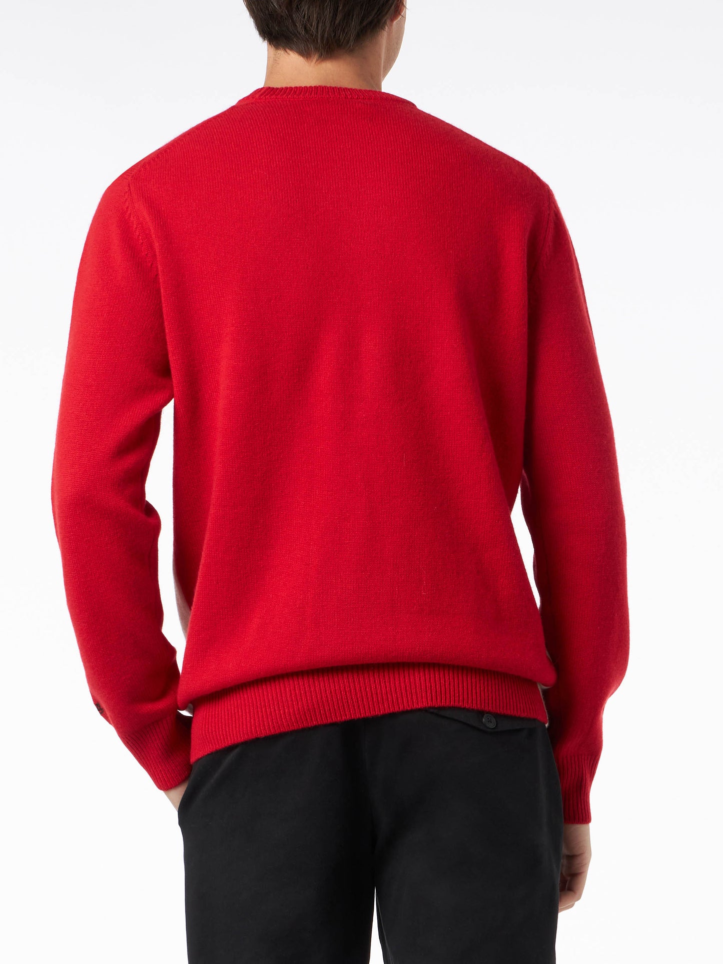 Man crewneck sweater with Aspen postcard jacquard - MC2 Saint Barth