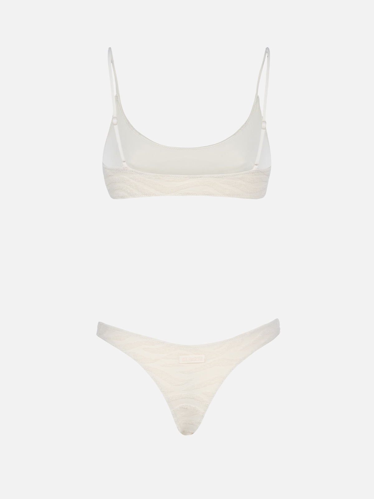 Damen-Bralette-Bikini aus Frottee im Zebramuster Judy Naomi