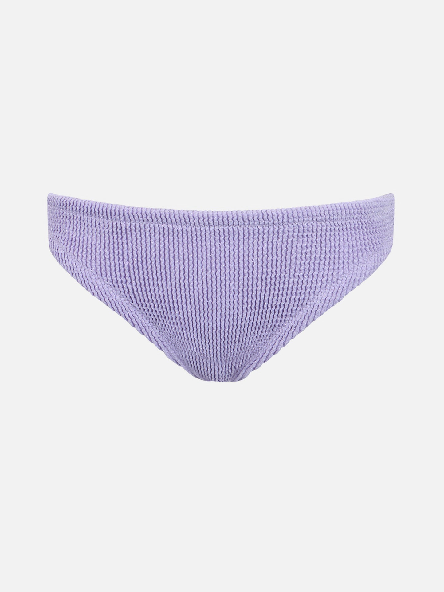 Girl lilac crinkle swim briefs Madame with bow - MC2 Saint Barth