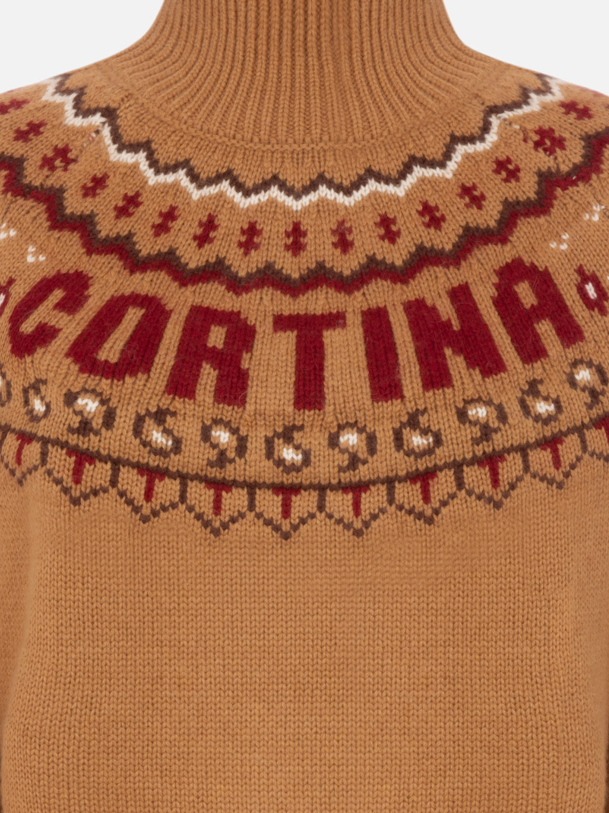 Woman cashmere blend sweater Meghan with nordic jacquard - MC2 Saint Barth