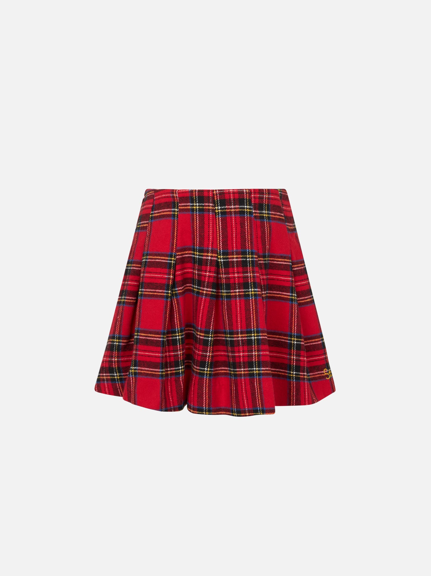 Girl flannel skirt with tartan print - MC2 Saint Barth