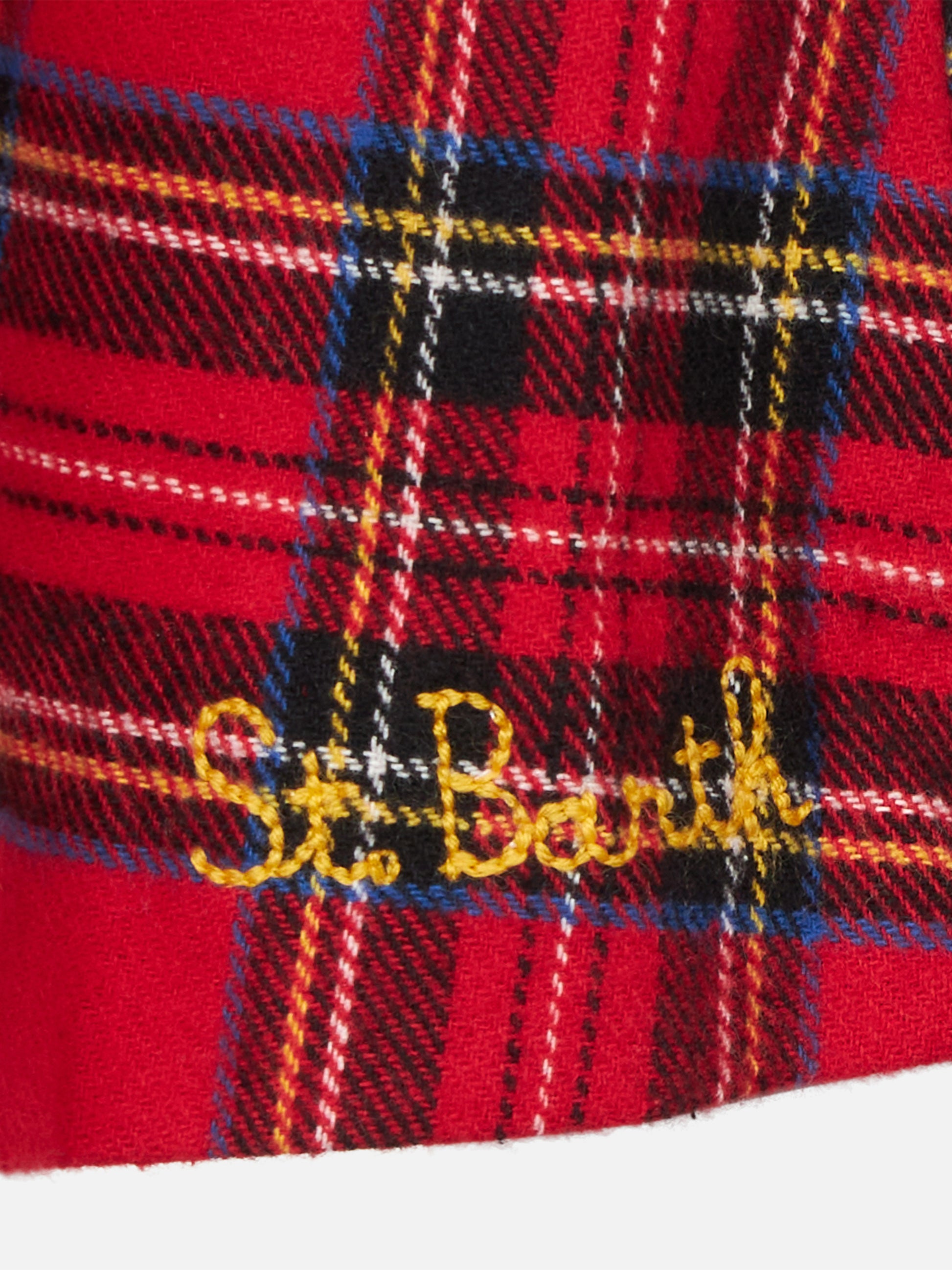 Girl flannel skirt with tartan print - MC2 Saint Barth