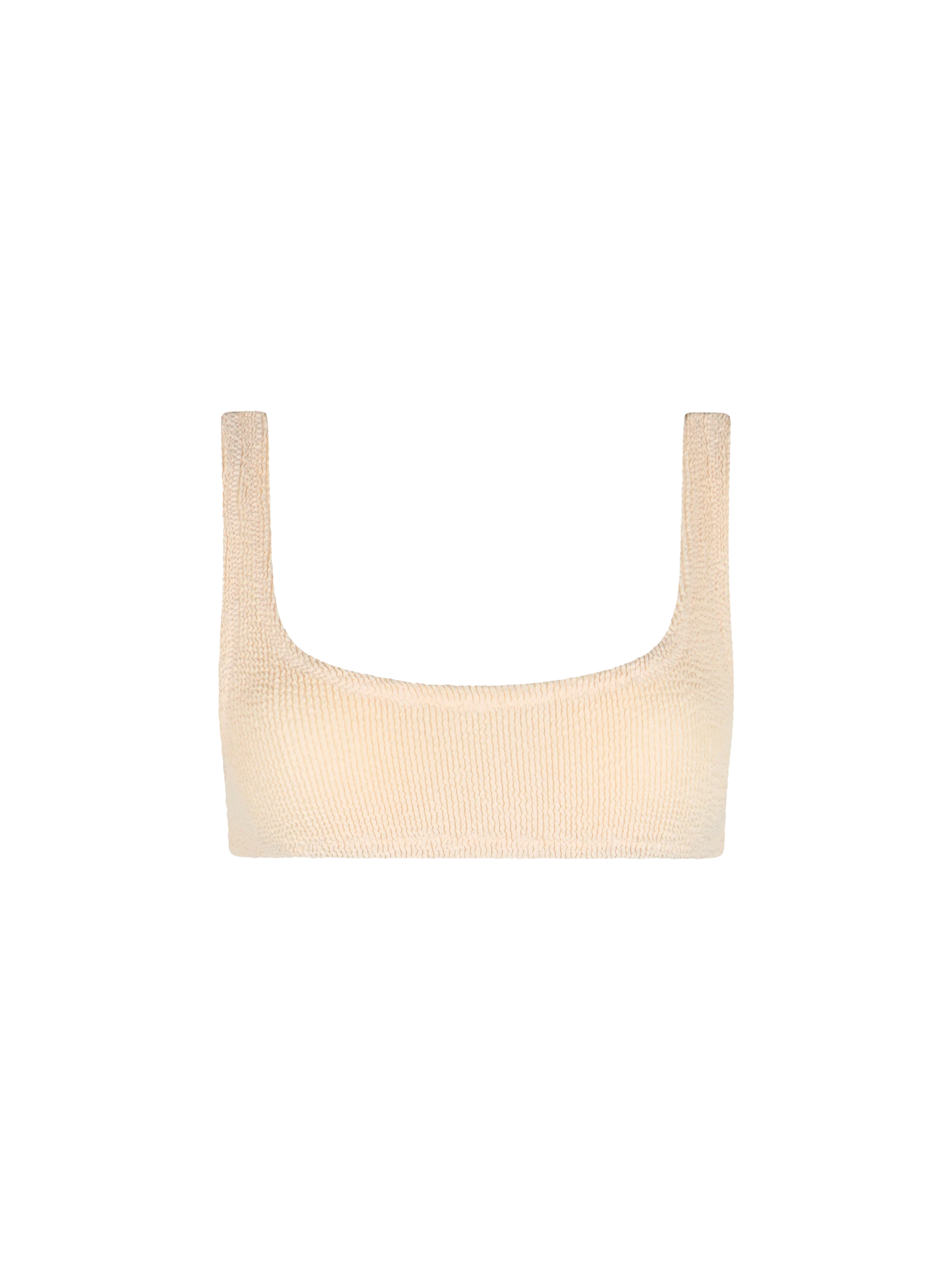 Woman beige classic crinkle bralette Naima - MC2 Saint Barth