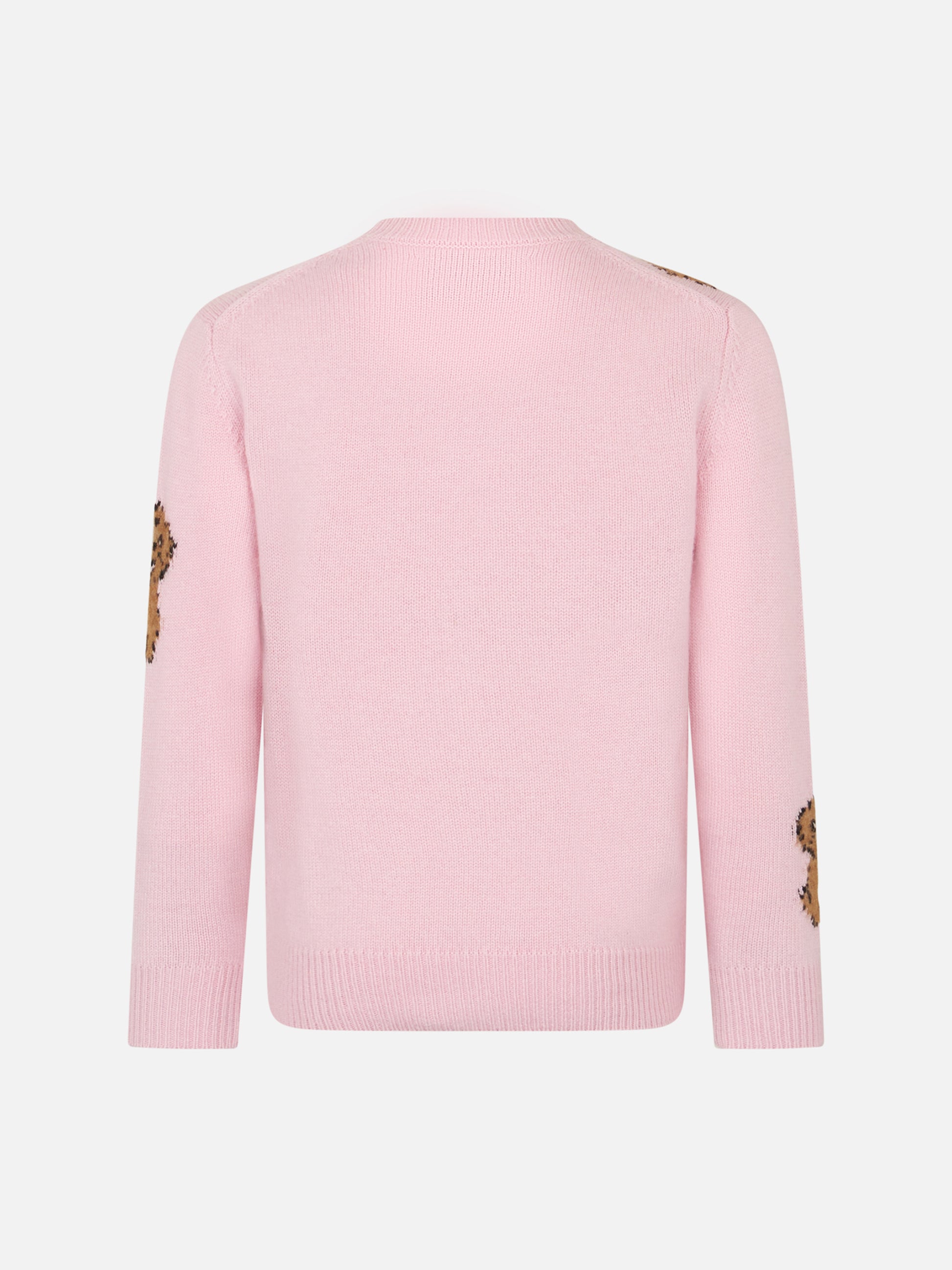 Girl crewneck soft ribbed sweater with St. Barth Friend embroidery - MC2 Saint Barth