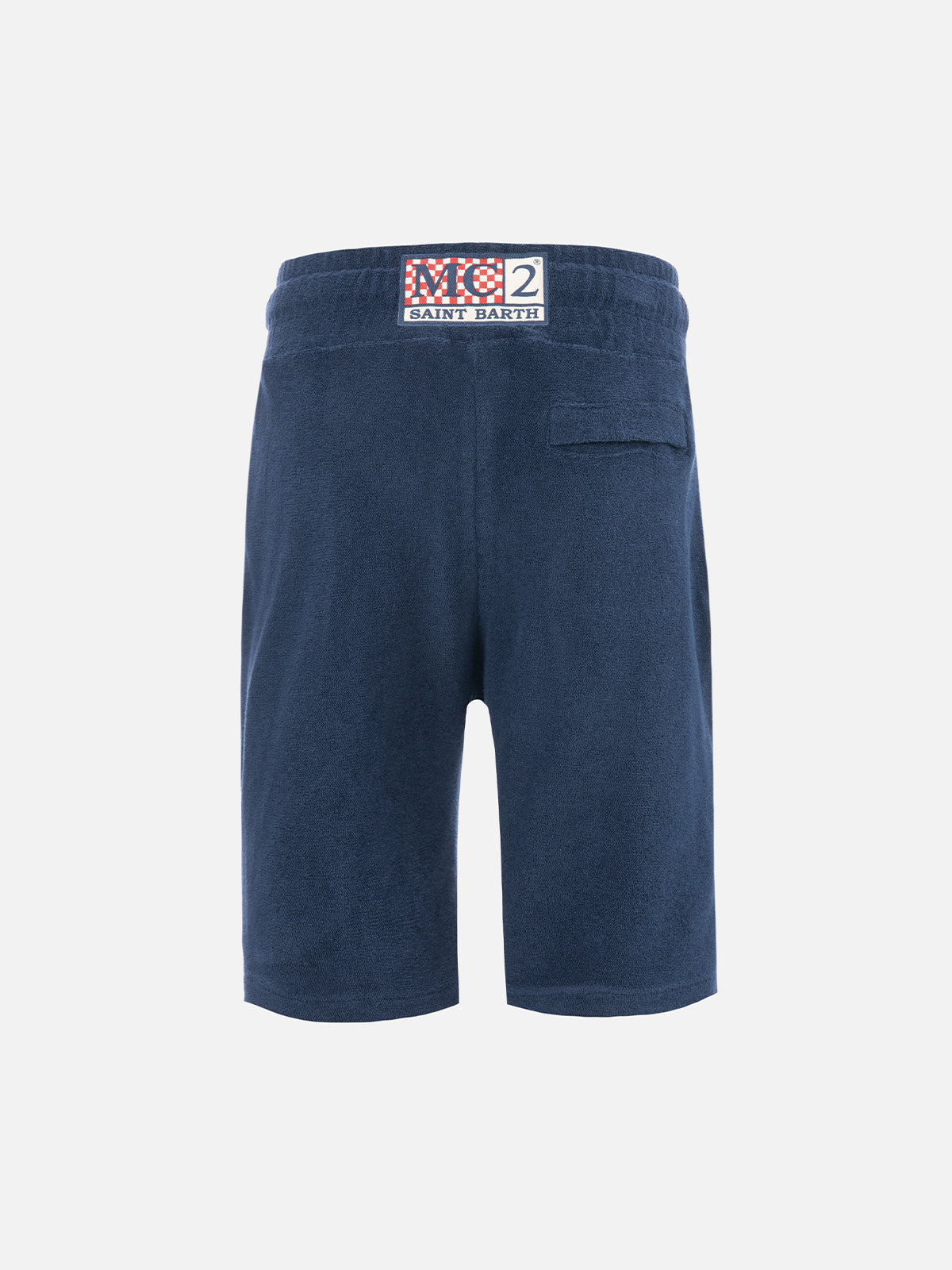 Boy navy blue terry bermuda shorts Randle Jr - MC2 Saint Barth