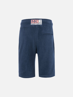 Boy navy blue terry bermuda shorts Randle Jr - MC2 Saint Barth