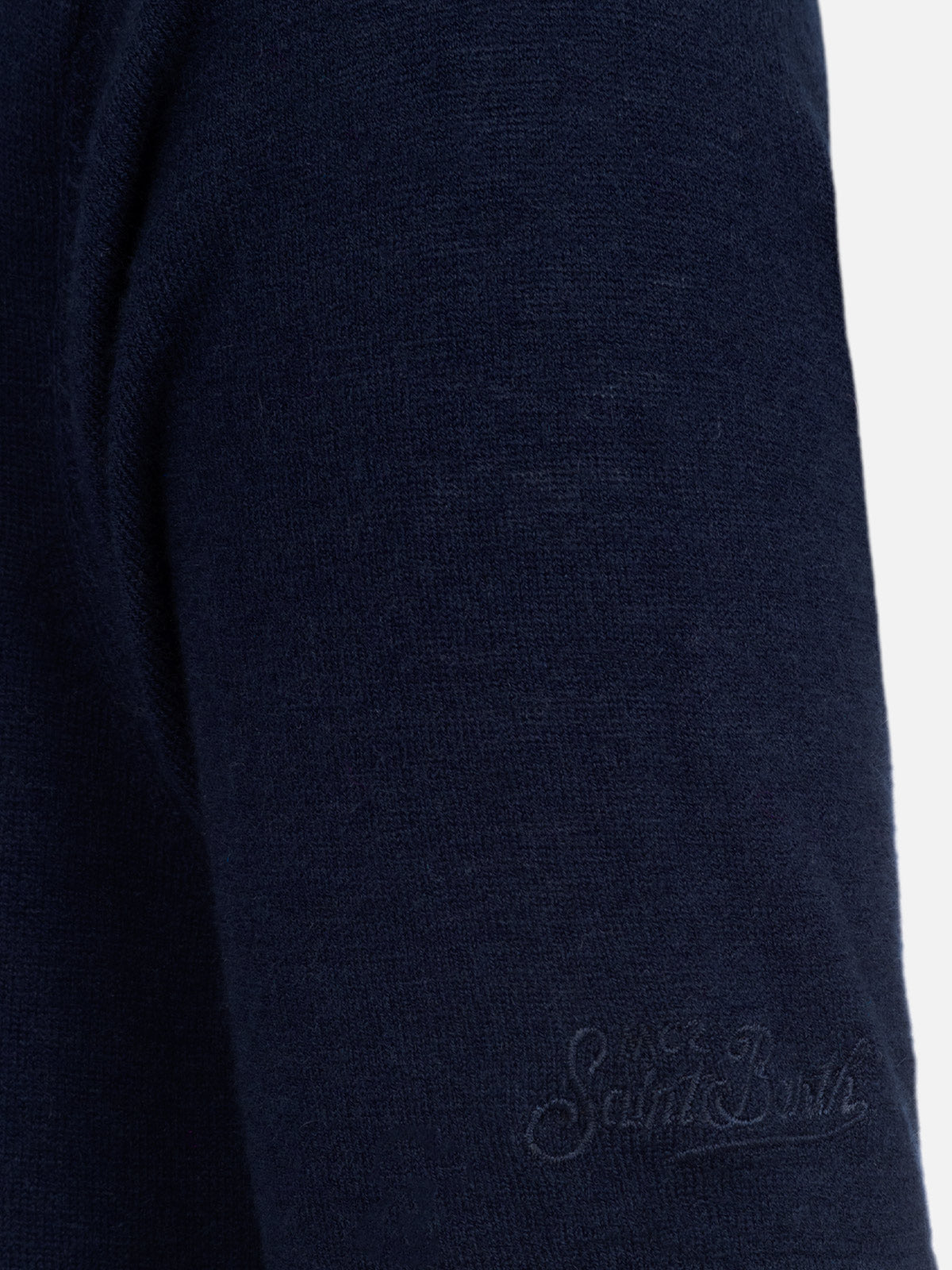 Man navy blue cashmere blend t-shirt Scott - MC2 Saint Barth