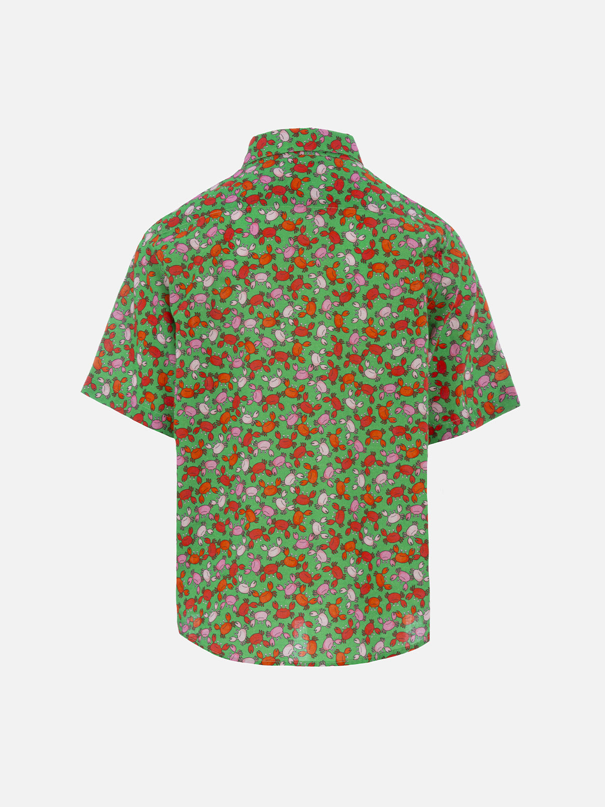 Boy muslin cotton shirt Sharouk with crabs print - MC2 Saint Barth