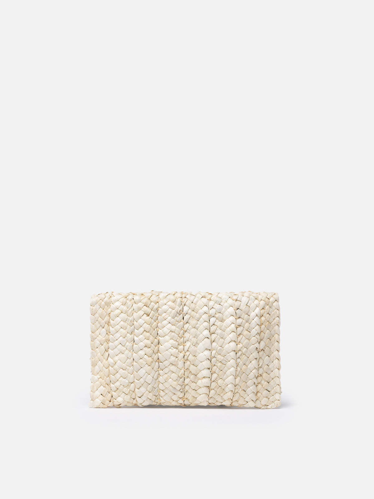 Pouch Envelope in paglia con ricamo Saint Barth