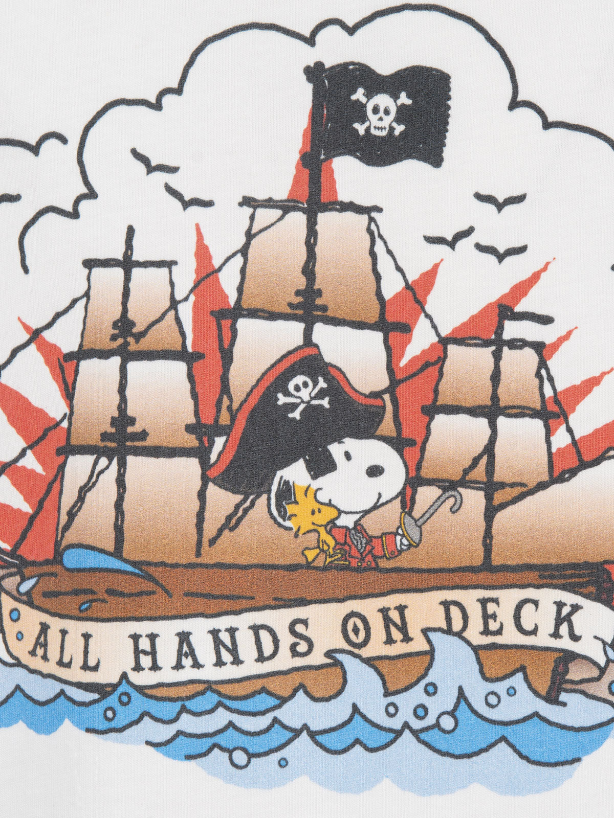 Boy cotton t-shirt with Snoopy print and St. Barth Pirate embroidery | SNOOPY PEANUTS SPECIAL EDITION - MC2 Saint Barth