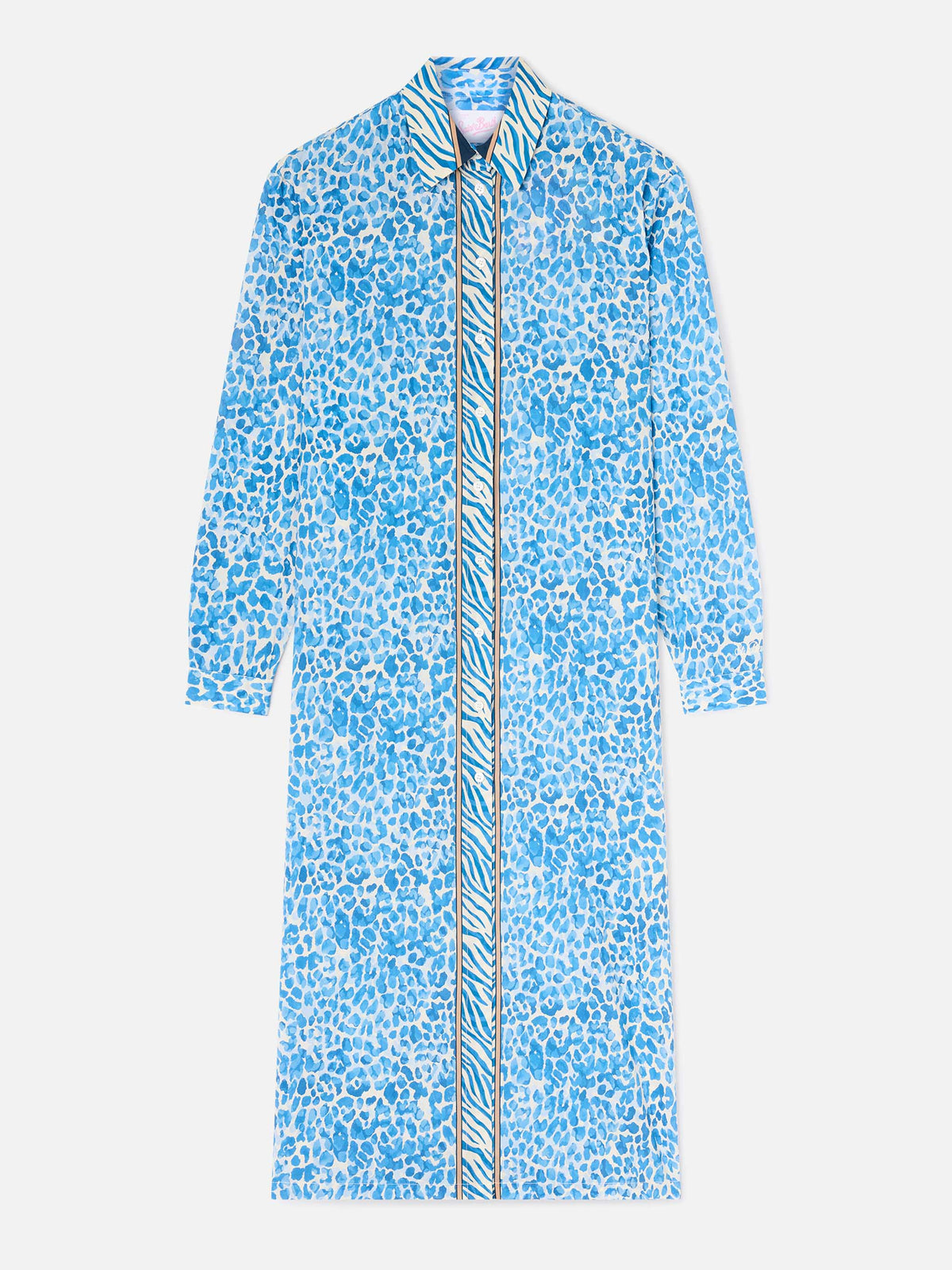 Langes Adeline-Kleid mit Animal-Print im Leopardenmuster