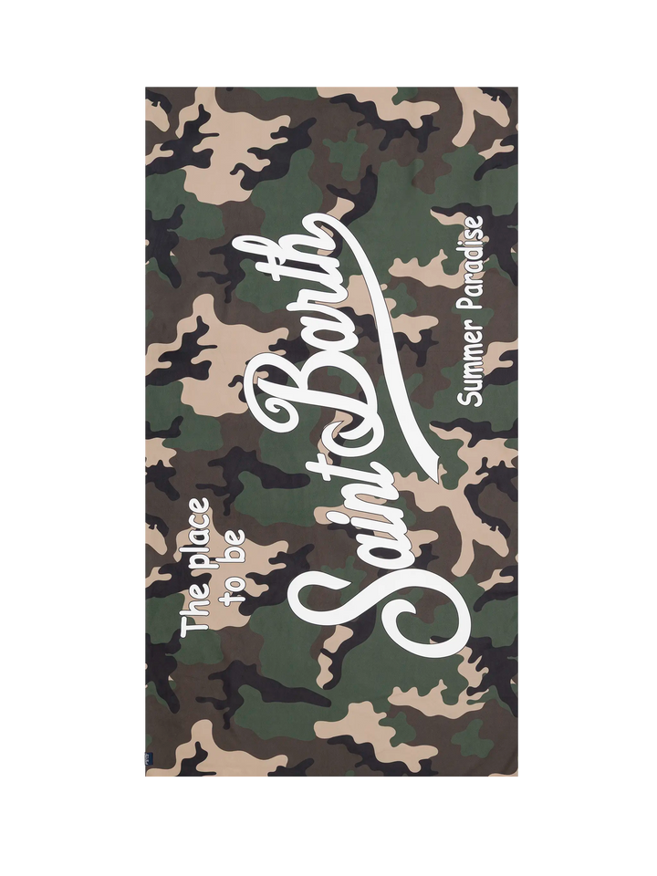 Microfiber beach towel Aidan with camouflage print - MC2 Saint Barth