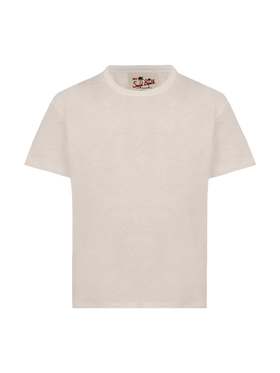 Alex kid off-white linen jersey t-shirt - MC2 Saint Barth