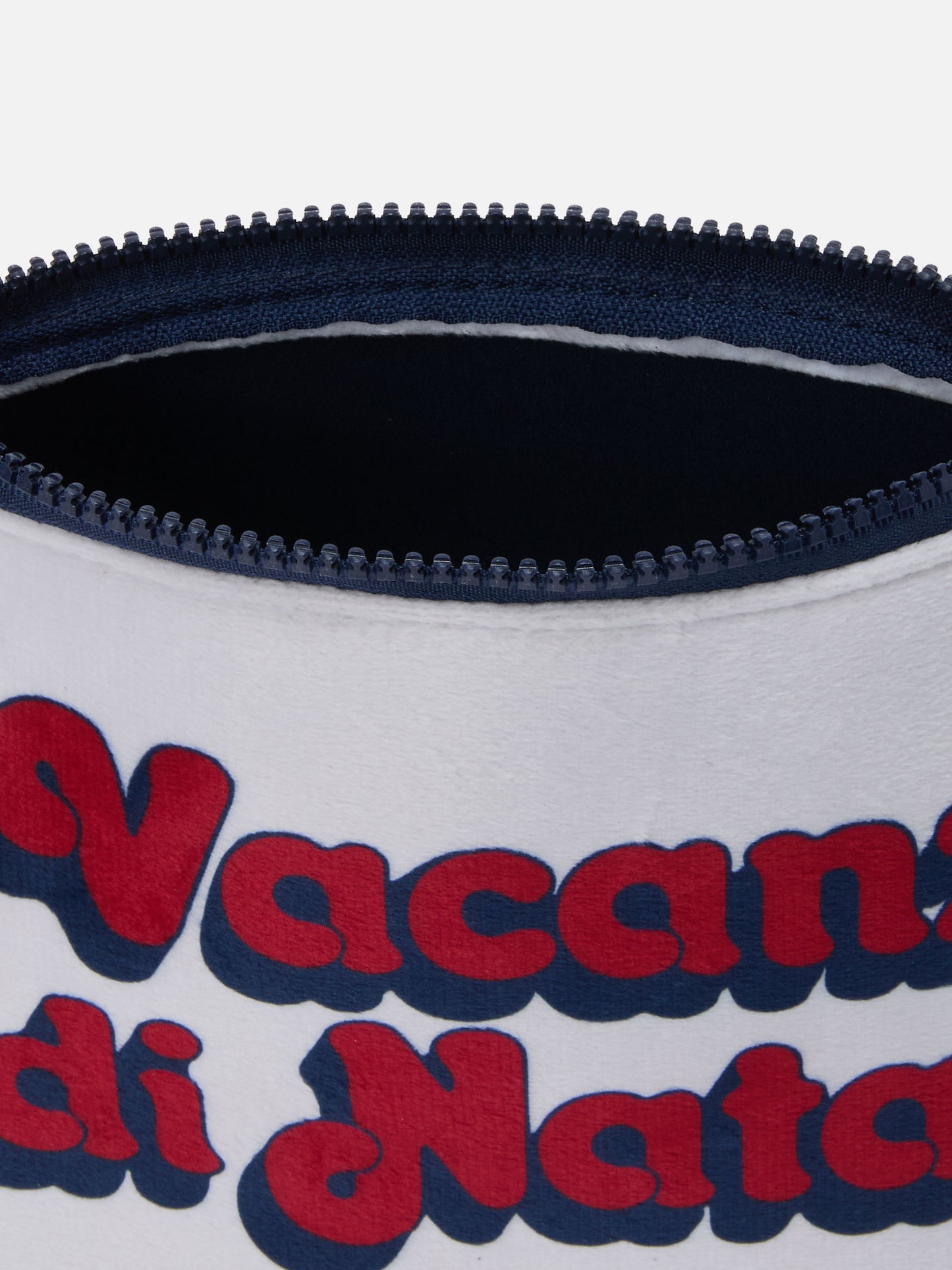 Pochette Aline effetto lana bianca con stampa Vacanze di Natale | VACANZE DI NATALE SPECIAL EDITION