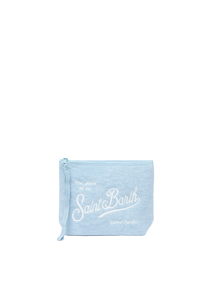 Aline light blue embossed terry pochette - MC2 Saint Barth