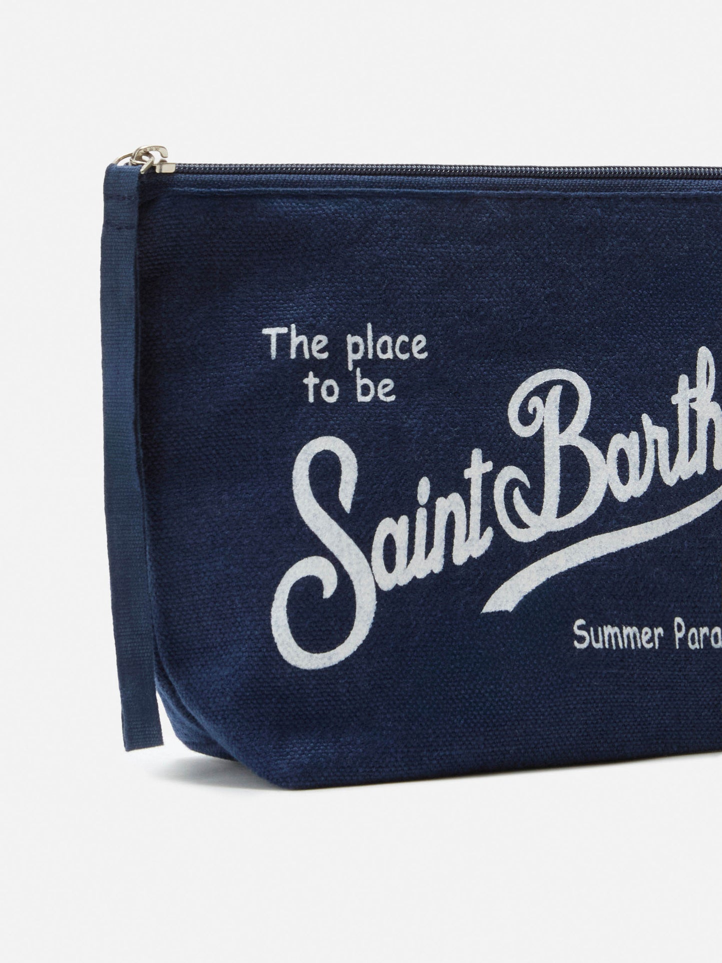 Pochette Aline in lino blu navy