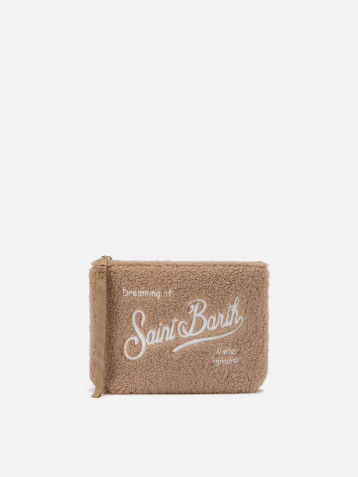 Pochette Aline Teddy in sherpa beige