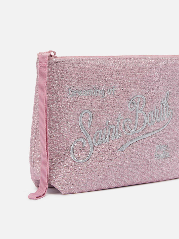 Aline Lurex Pouch in pink