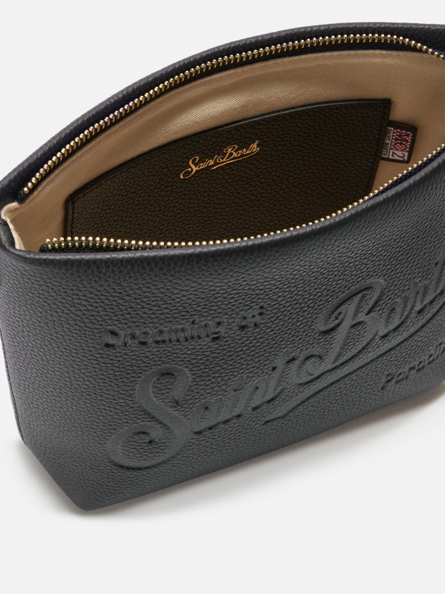 Borsa a spalla Aline Bag in pelle martellata nera