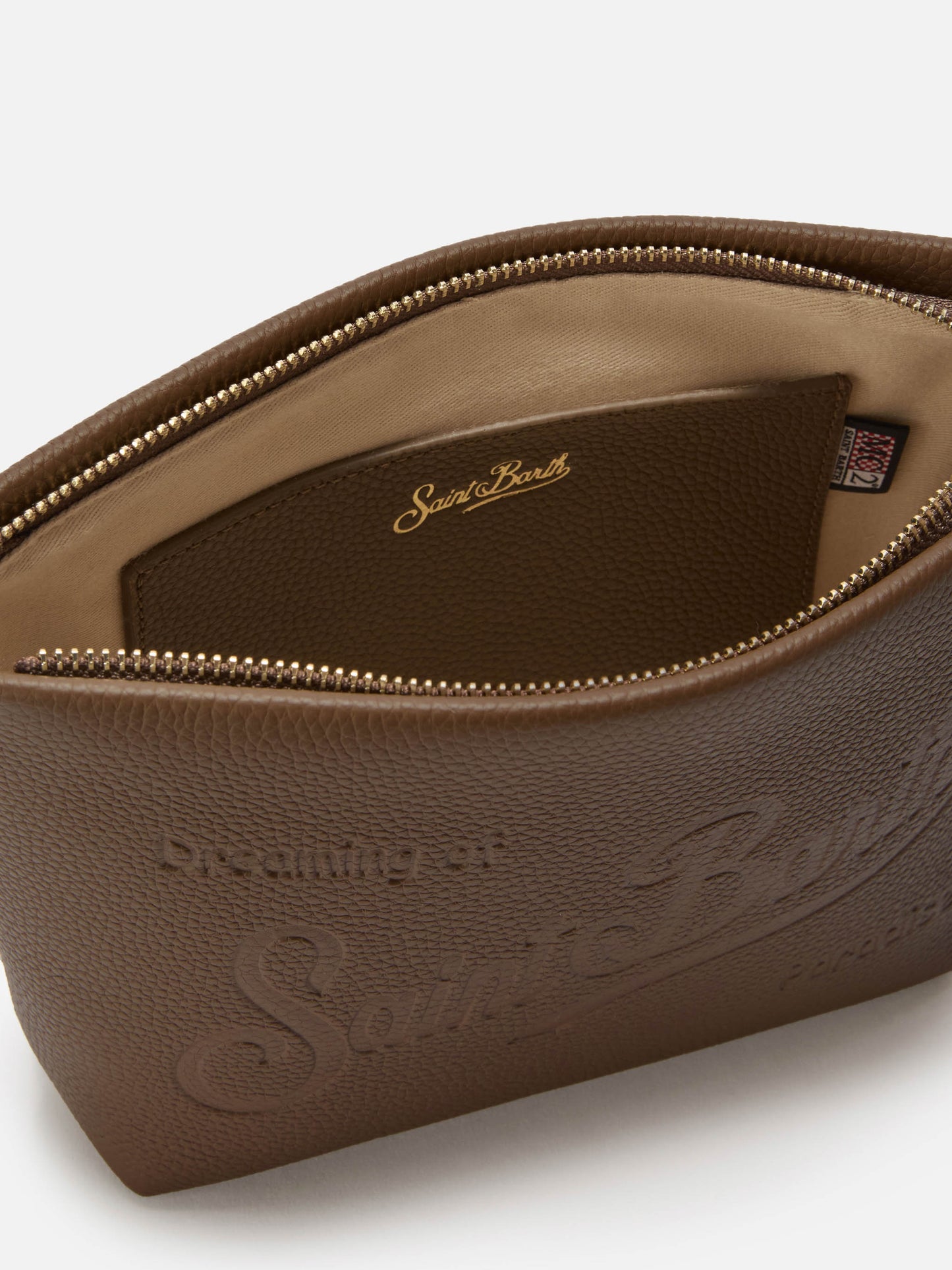 Aline Schultertasche aus gehämmertem braunem Leder