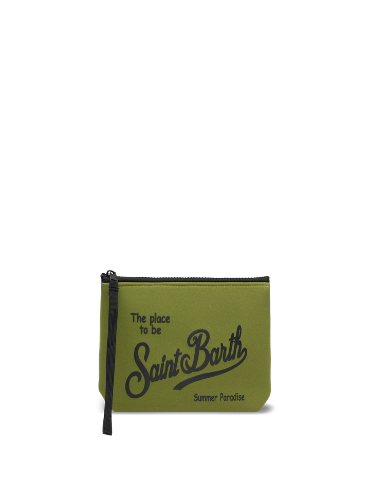 Aline military green scuba pochette - MC2 Saint Barth