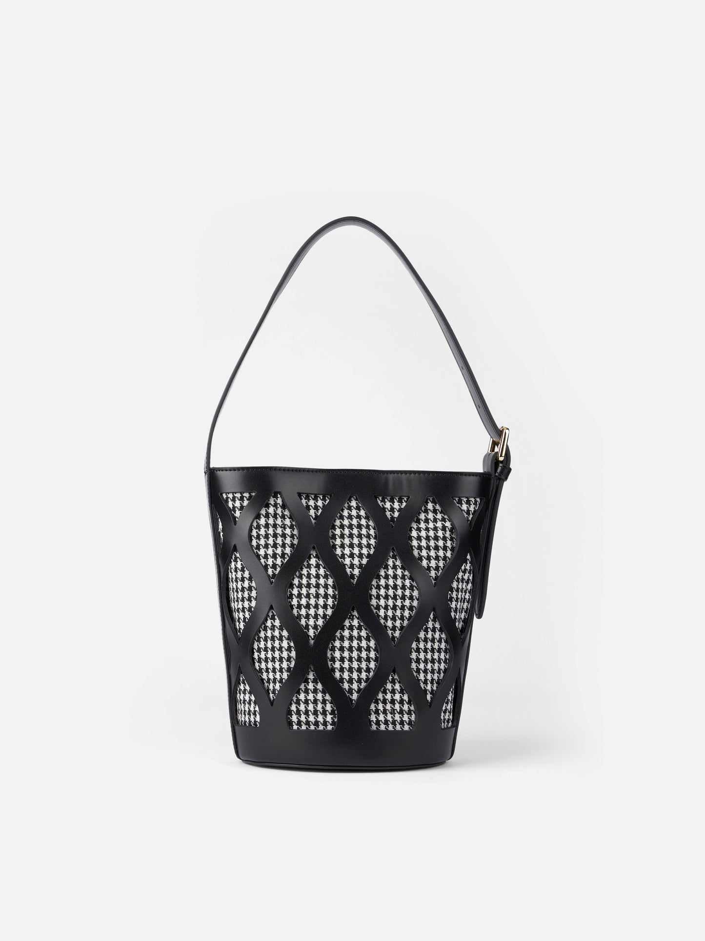 Bucket bag Alexandra with pied de poule print - MC2 Saint Barth