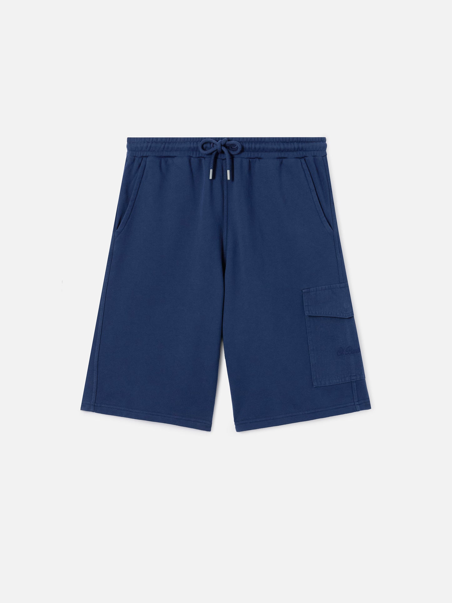 Short de survêtement bermuda Argo en polaire bleu marine avec poche cargo