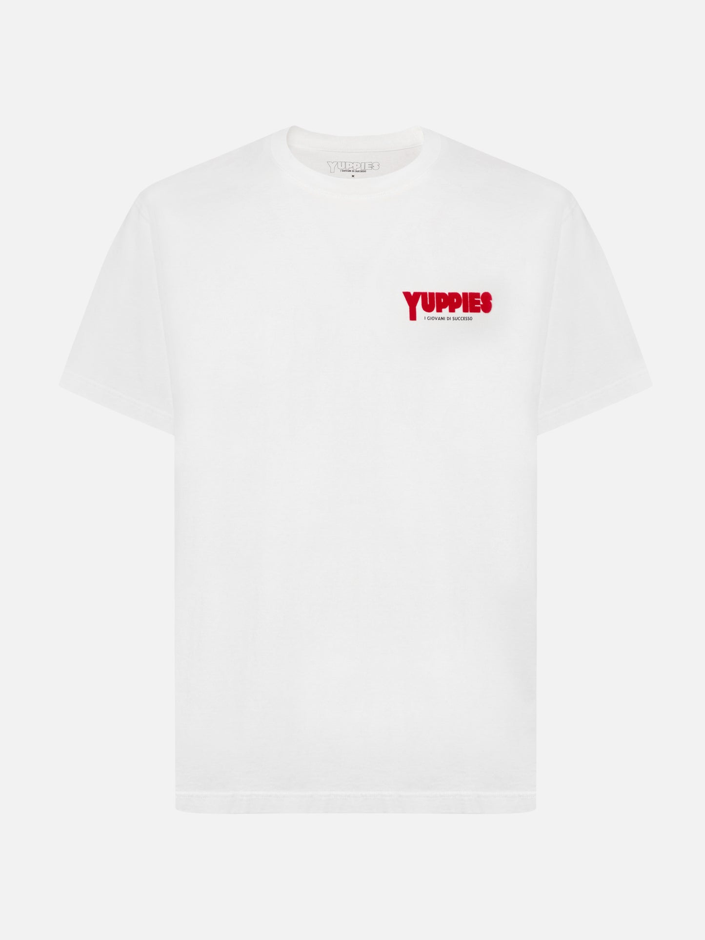 T-shirt Arnott Warm in cotone invernale bianco con stampa Yuppies | YUPPIES SPECIAL EDITION