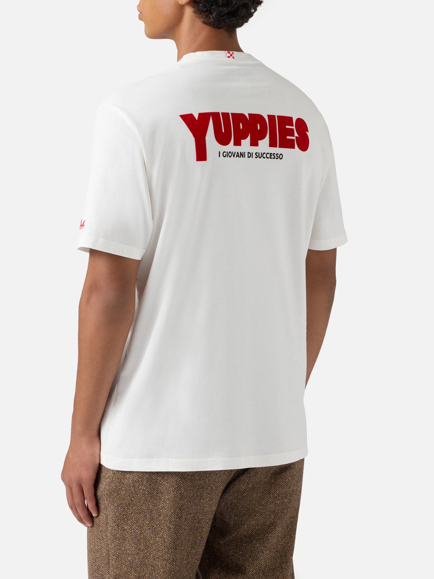 T-shirt Arnott Warm in cotone invernale bianco con stampa Yuppies | YUPPIES SPECIAL EDITION