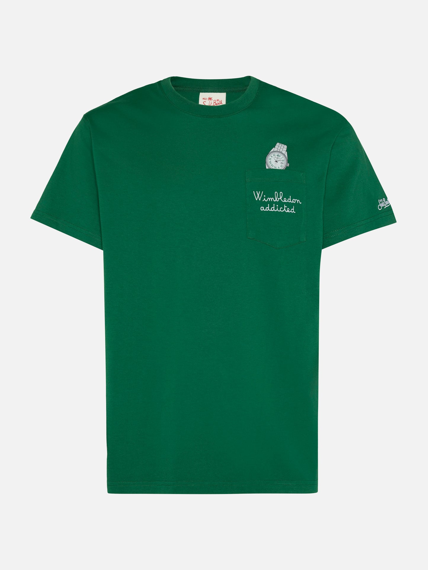 Cotton t-shirt Austin with embroidery and watch print