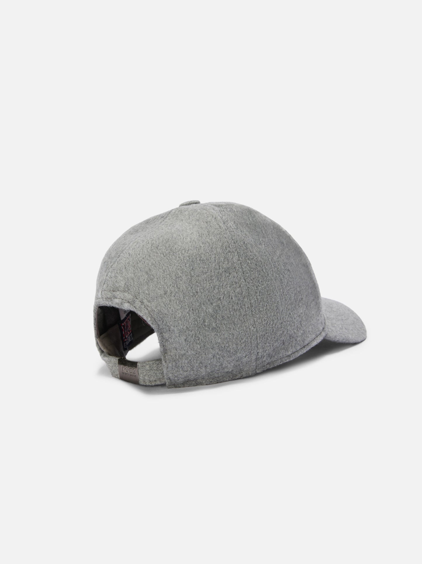 Cappello con visiera Baseball Felt in misto lana grigio