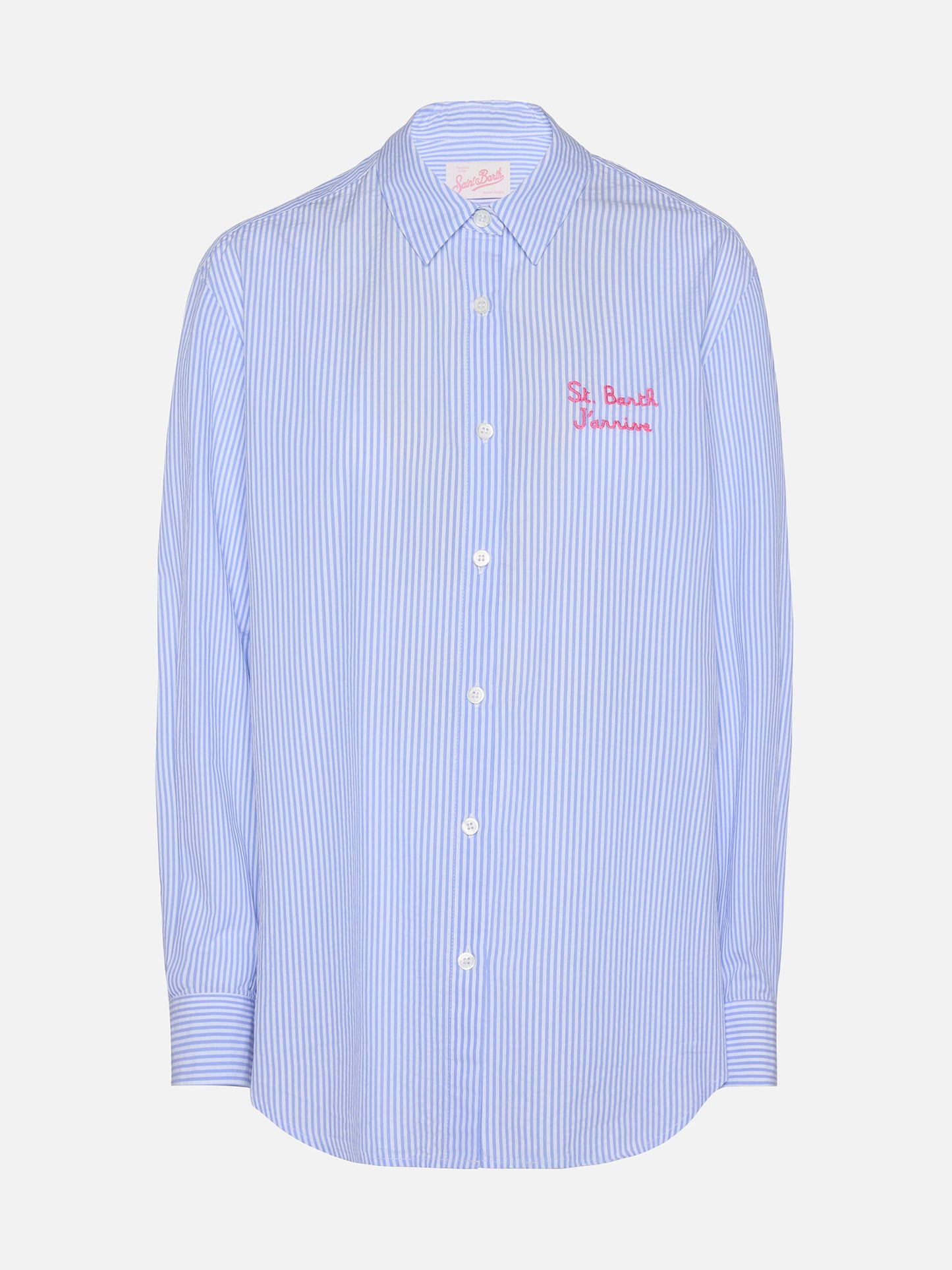 Brigitte striped seersucker shirt with Snoopy print