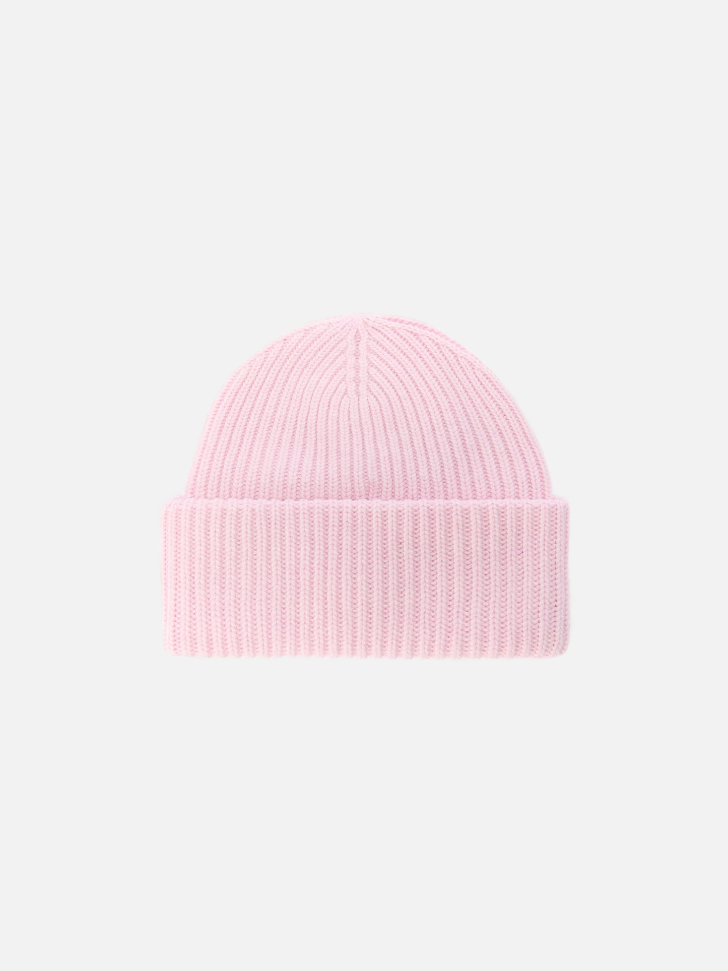 Berretto Berry W a coste in misto cashmere rosa