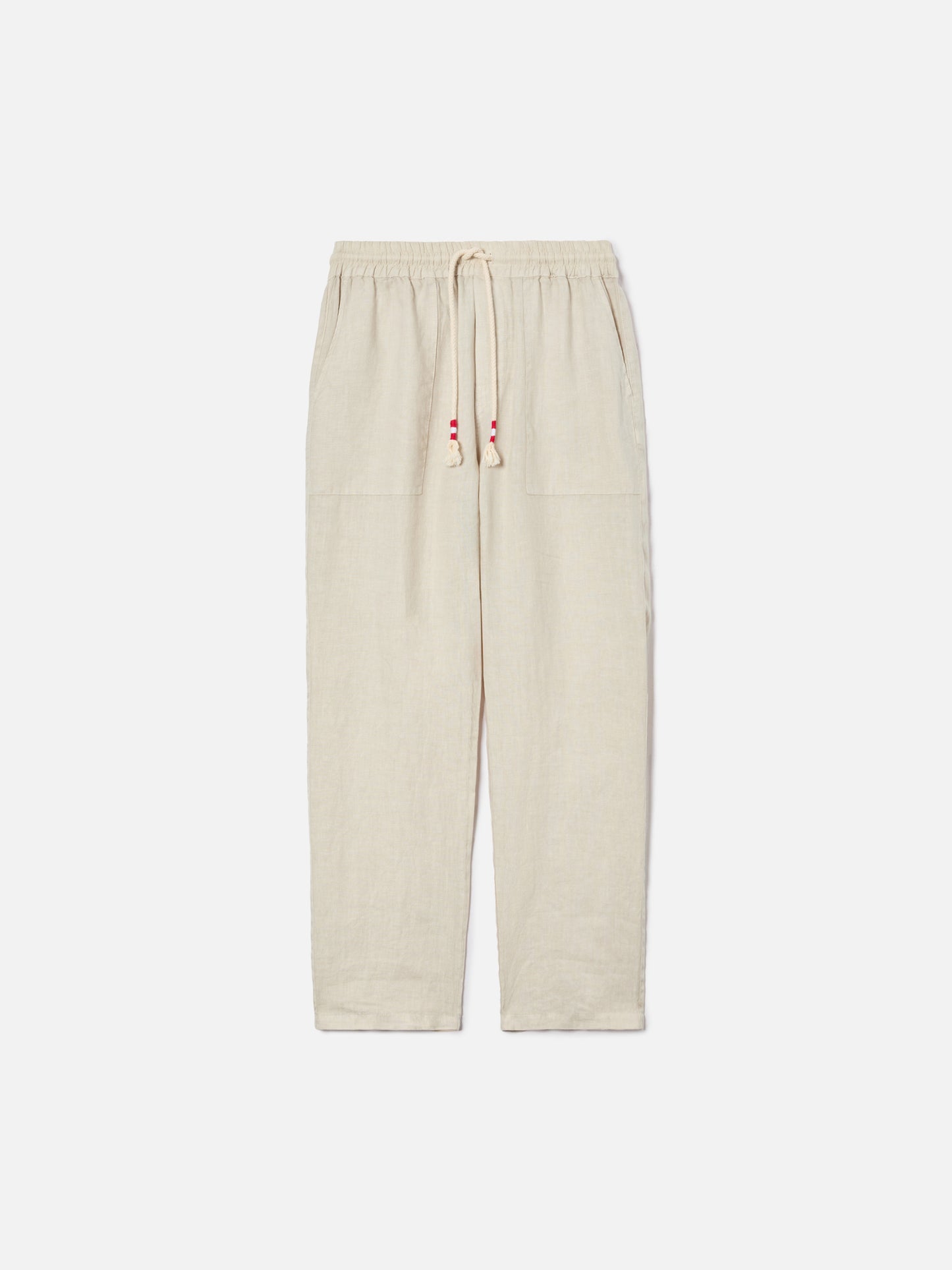 Pantalon long Calais gris clair en pur lin