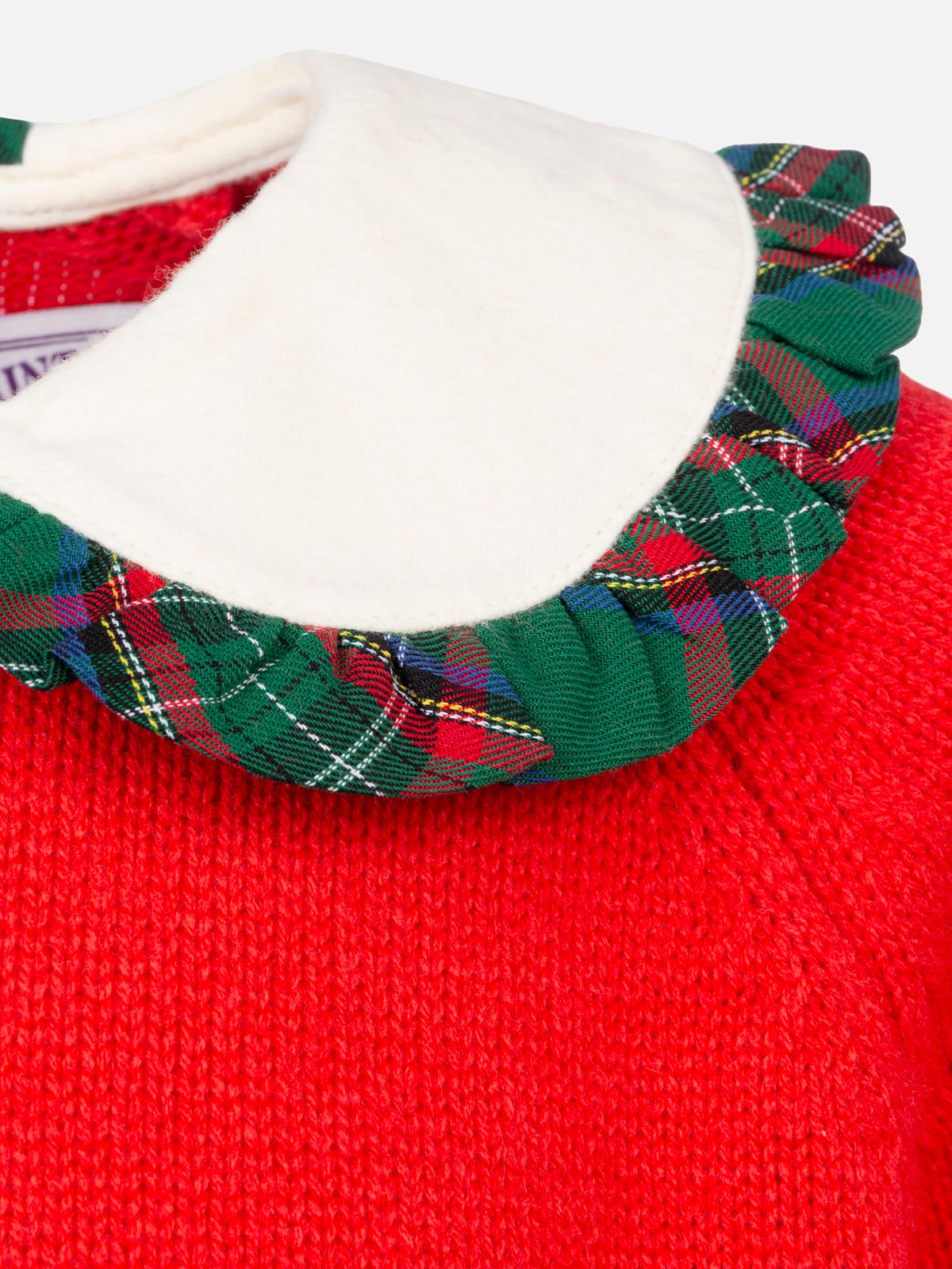 Girl red sweater Calia with Snoopy patch | SNOOPY PEANUTS SPECIAL EDITION - MC2 Saint Barth