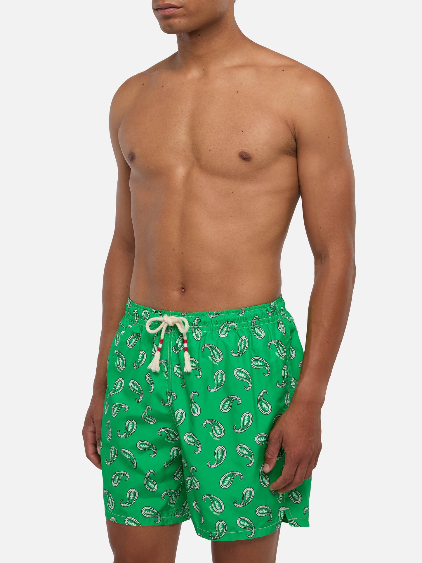 Man swim shorts with paisley print