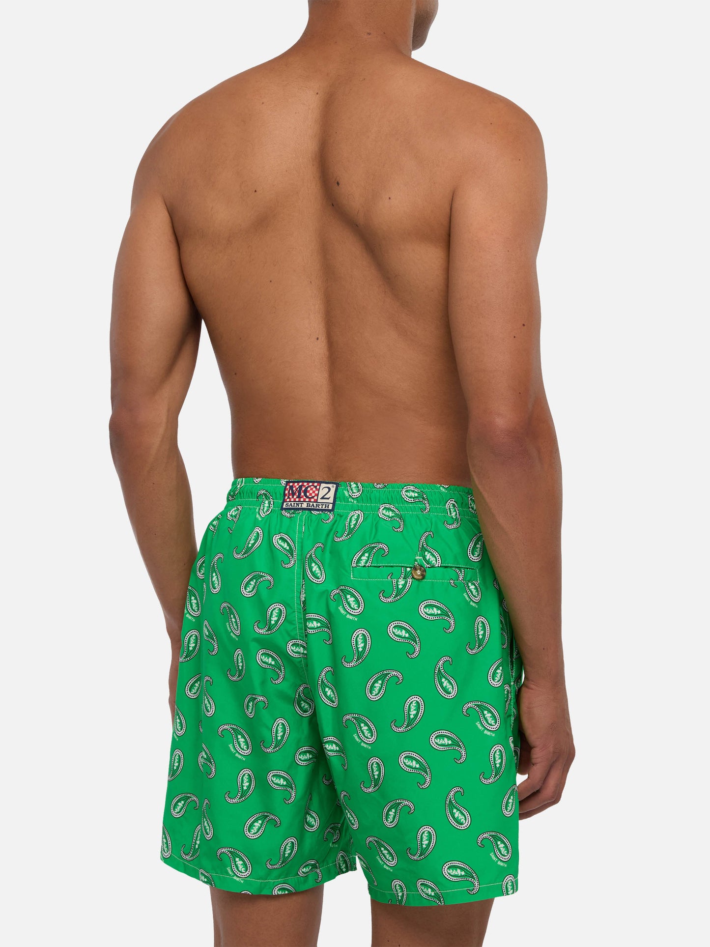 Man swim shorts with paisley print