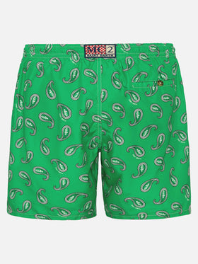 Man swim shorts with paisley print