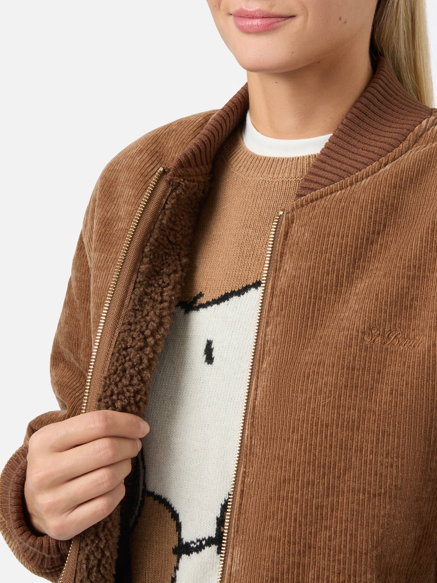 Celia corduroy bomber with teddy lining