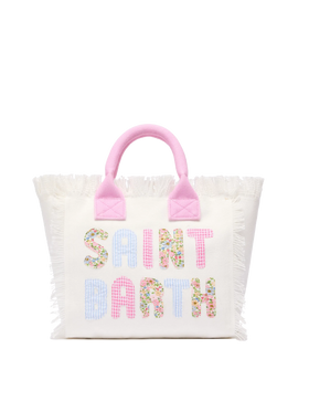 Colette cotton canvas handbag with Saint Barth patch logo
