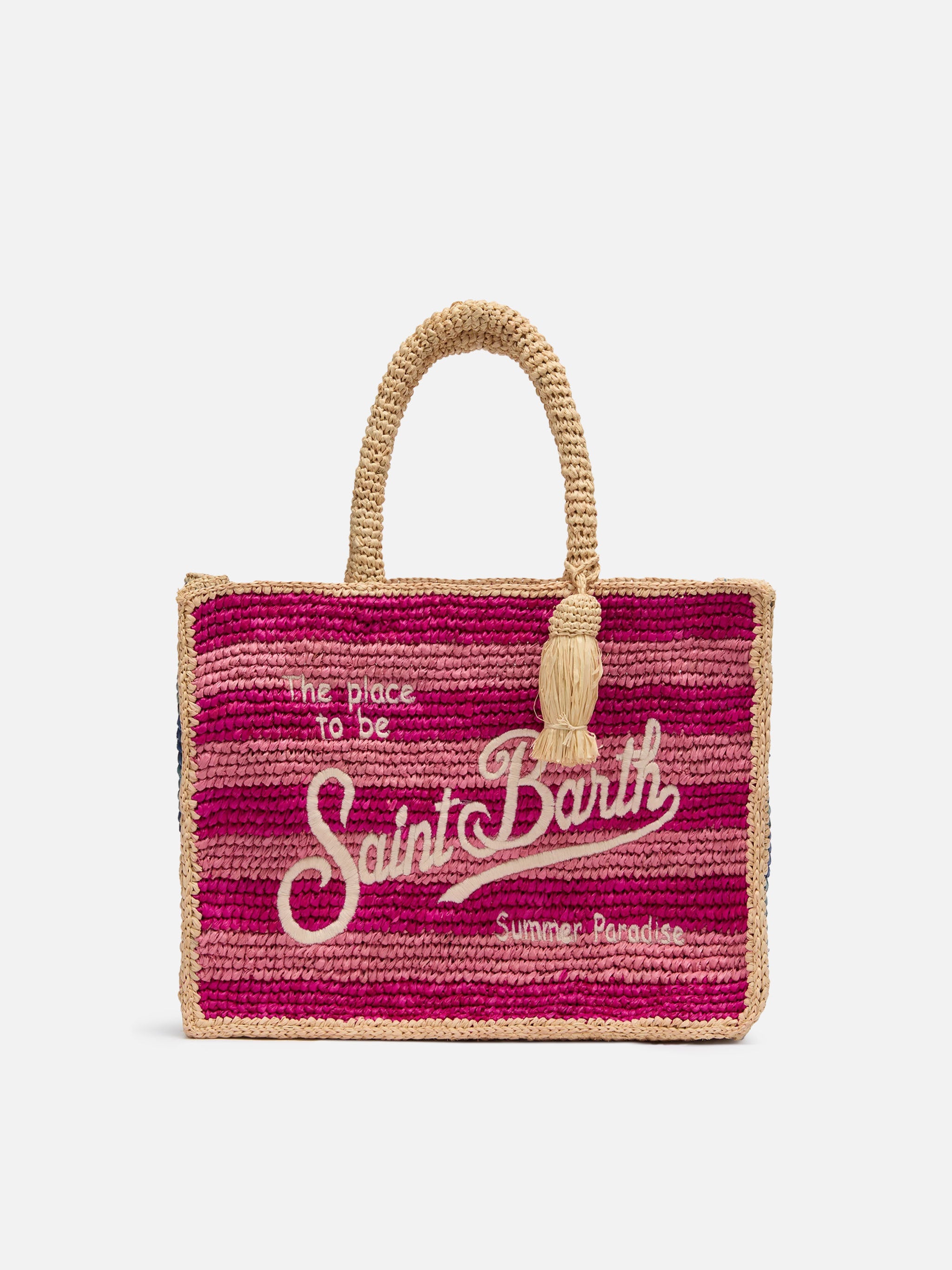 Mc2 Saint Barth Women's Colette Raffia Handbag Blue