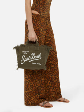 Colette linen military green handbag - MC2 Saint Barth