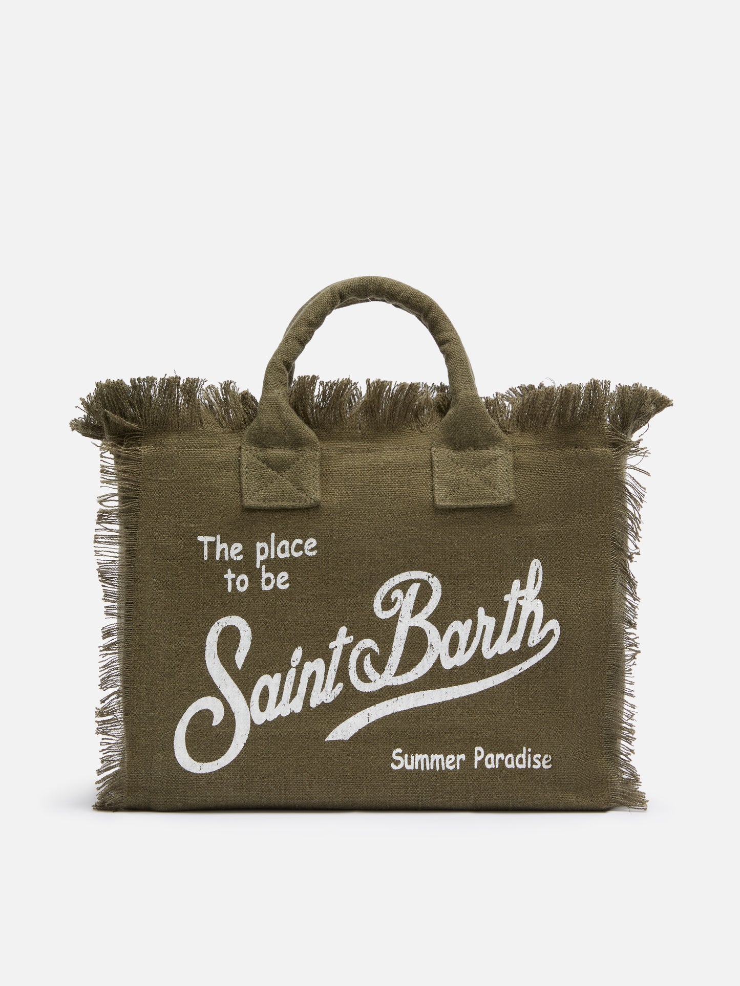 Borsa Colette in 100% LINO verde militare